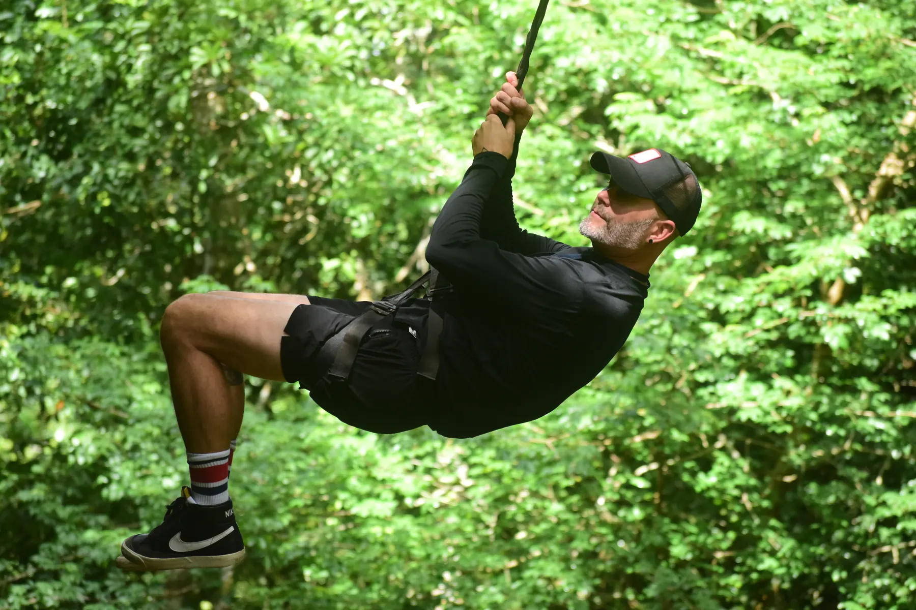 Zipline route through the Kin-Ha jungle near Puerto Morelos